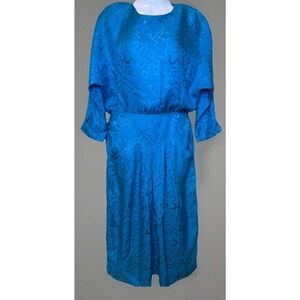 Cadaz Modest Style Silk Dress Size 8‎ Evening Party Sunday Best Easter Evrning